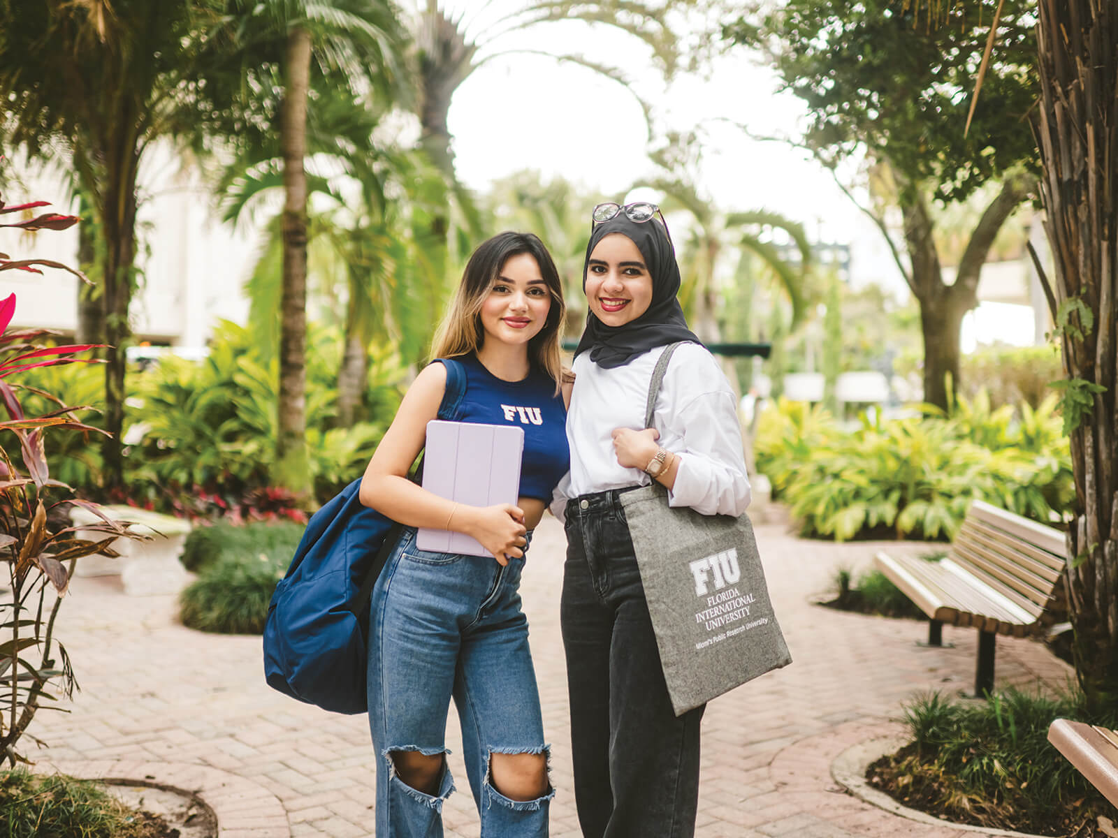 A photo of two FIU students