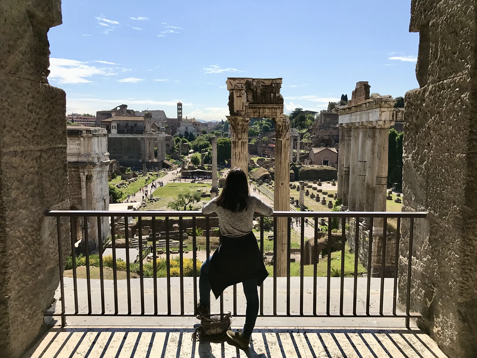 FIU student at Roman Forum