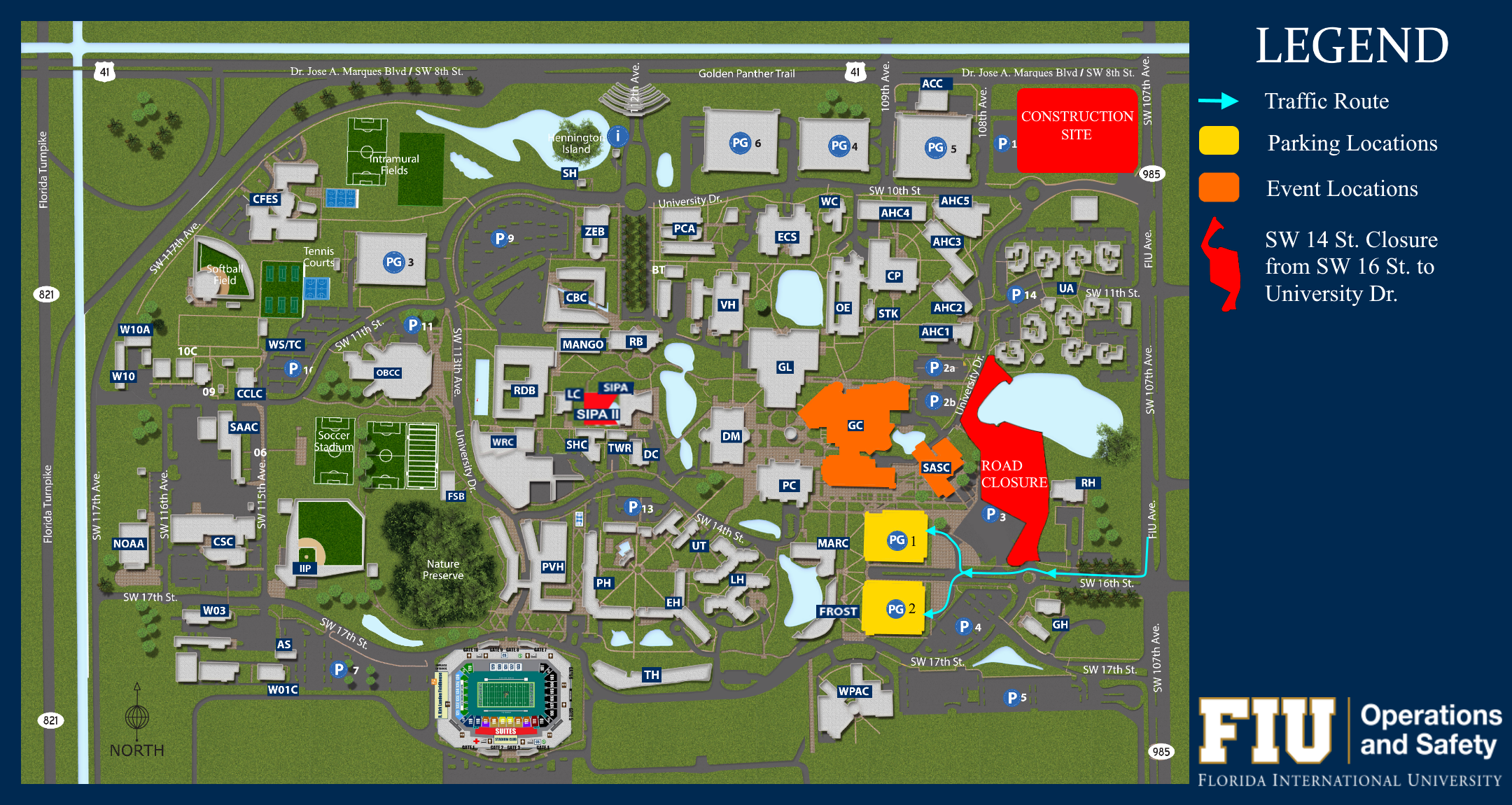 IACAC parking garage map