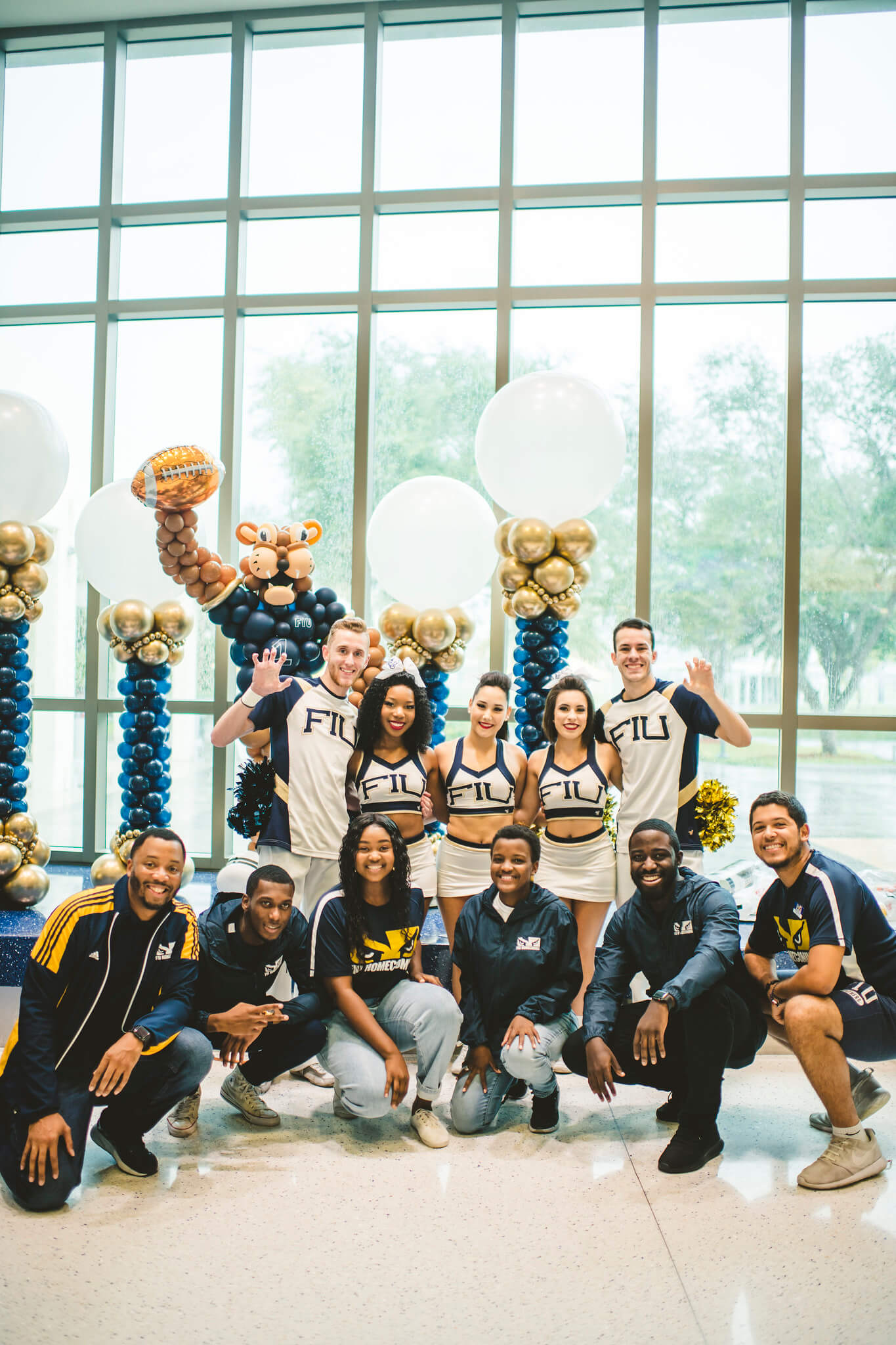 Biscayne Bay Campus students with the FIU Dazzlers
